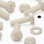 50x Natural Nylon Pan Head Machine Screws & Bolts M6 x 20mm, Nuts & Washers