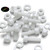 10x Natural PVDF Socket Head Machine Screws M6 x 20mm, Nuts & Washers