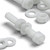 10x Natural PVDF Socket Head Machine Screws M6 x 40mm, Nuts & Washers