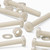 50x Natural Nylon Pan Head Machine Screws & Bolts M5 x 40mm, Nuts & Washers