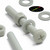 50x Glass Filled Nylon Pan Head Machine Screws M5 x 40mm, Nuts & Washers