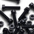 50x Black Nylon, Socket Head, M3 x 20mm, Plastic Bolts, Nuts & Washers - Screws