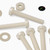 50x Natural Nylon Pan Head Machine Screws & Bolts M3 x 20mm, Nuts & Washers