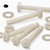 50x Natural Nylon Pan Head Machine Screws & Bolts M3 x 20mm, Nuts & Washers