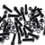 50x Black Nylon Socket Head Machine Screws M4 x 20mm, Nuts & Washers
