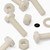 50x Natural Nylon Pan Head Machine Screws & Bolts M5 x 20mm, Nuts & Washers