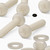 50x Natural Nylon Pan Head Machine Screws & Bolts M4 x 20mm, Nuts & Washers