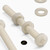 50x Natural Nylon Pan Head Machine Screws & Bolts M6 x 60mm, Nuts & Washers