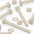 50x Natural Nylon Pan Head Machine Screws & Bolts M6 x 60mm, Nuts & Washers