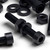 50x Black Nylon, Socket Head, M6 x 40mm, Plastic Bolts, Nuts & Washers - Screws
