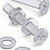 60x Clear Acrylic Countersunk Cross Head, M6 x 40 mm, Plastic Nuts, Bolts & Washers