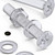 60x Clear Acrylic Countersunk Cross Head, M6 x 40mm, Plastic Nuts, Bolts & Washers