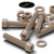 5x Natural PEEK Socket Head Screws & Bolts M8 x 45mm, Nuts & Washers