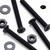 50x Black Nylon Countersunk Cross Head, M3 x 25mm, Plastic Nuts, Bolts & Washers
