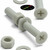 50x Glass Filled Nylon Countersunk Machine Screws M5 x 40mm, Nuts & Washers