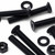 50x Black Nylon Countersunk Cross Machine Screws M6 x 40mm, Nuts & Washers