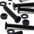 50x Black Nylon Countersunk Cross Machine Screws M6 x 40mm, Nuts & Washers