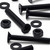 50x Black Nylon Countersunk Cross Machine Screws M6 x 40mm, Nuts & Washers
