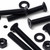50x Black Nylon Countersunk Cross Machine Screws M6 x 40mm, Nuts & Washers