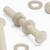 50x Natural Nylon Countersunk Machine Screws M5 x 40 mm, Nuts & Washers