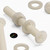 50x Natural Nylon Countersunk Machine Screws M5 x 40mm, Nuts & Washers