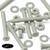 50x Glass Filled Nylon Countersunk Machine Screws M4 x 30mm, Nuts & Washers