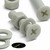 50x Glass Filled Nylon Countersunk Machine Screws M5 x 20mm, Nuts & Washers