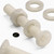 50x Natural Nylon Countersunk Machine Screws M4 x 30mm, Nuts & Washers