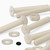 50x Natural Nylon Countersunk Machine Screws M4 x 30mm, Nuts & Washers