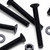 50x Black Nylon Countersunk Cross Machine Screws M5 x 40mm, Nuts & Washers