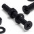 50x Black Nylon Countersunk Cross Machine Screws M5 x 40mm, Nuts & Washers