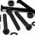50x Black Nylon Countersunk Cross Machine Screws M5 x 40mm, Nuts & Washers