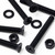 50x Black Nylon Countersunk Cross Machine Screws M5 x 40 mm, Nuts & Washers