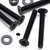 50x Black Nylon Countersunk Cross Machine Screws M4 x 30mm, Nuts & Washers