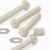 50x Natural Nylon Countersunk Machine Screws M3 x 25mm, Nuts & Washers