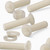50x Natural Nylon Countersunk Machine Screws M5 x 20mm, Nuts & Washers