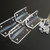4x v2, 5mm thickness, Angled L Brackets, Polished Clear Acrylic + 20x M5 Bolts - (Right Angle Bracket)