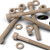 5x Natural PEEK Socket Head Screws & Bolts M6 x 65mm, Nuts & Washers