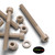 5x PEEK Socket Head Bolts M6x65mm, Nuts & Washers