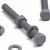 50x Grey PVC Hex Head Plastic Screws & Bolts M6 x 60mm, Nuts & Washers