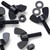 50x Black Nylon Plastic Butterfly Wing Screws M6 x 20mm, Nuts & Washers