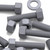 50x Grey PVC Hex Head Bolts, M5 x 20 mm, Nuts & Washers, UPVC