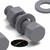 50x Grey PVC Hex Head Bolts, M5 x 20 mm, Nuts & Washers, UPVC