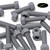 50x Grey PVC Hex Head Plastic Screws & Bolts M5 x 20mm, Nuts & Washers