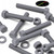 50x Grey PVC Hex Head Plastic Screws & Bolts M6 x 40mm, Nuts & Washers