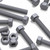 50x Grey PVC Hex Head Plastic Screws & Bolts M6 x 40mm, Nuts & Washers