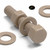 5x Natural PEEK Hex Head Plastic Screws & Bolts M12 x 65 mm, Nuts & Washers