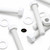 10x White PP Hex Head Plastic Bolts, Nuts & Washers, M10x75mm