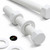 10x White PP Hex Head Plastic Bolts, Nuts & Washers, M10 x 75 mm