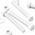 10x White PP Hex Head Plastic Screws & Bolts M10 x 75 mm, Nuts & Washers